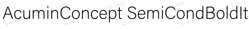 AcuminConcept SemiCondBoldItalic字体转换